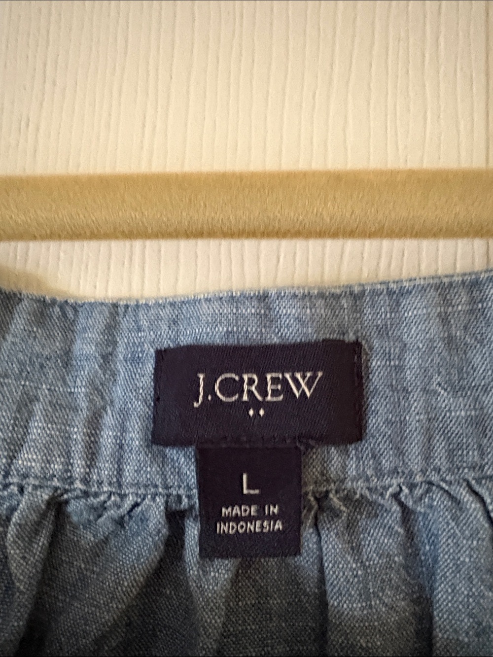 J. Crew Chambray Button Front Square Neck Top in Light Blue - Picture 5 of 6